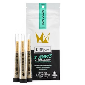 West coast cure - THE EXOTIC PACK | 3PK PREROLLS 3G
